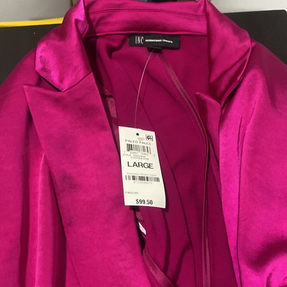 Brand new satin pink blazer INC concepts macys - Picture 3 of 4